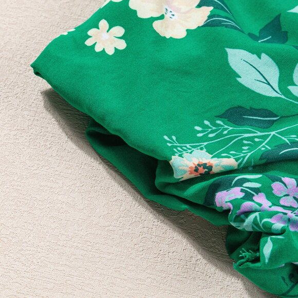 B257 Beautiful green floral midi - Picture 12 of 14